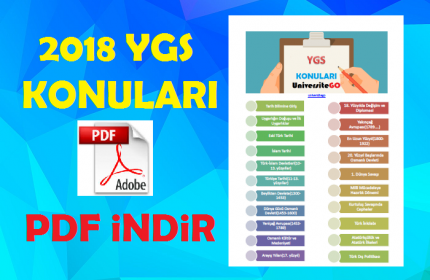 2018 YGS Konuları PDF indir