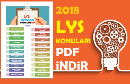 2018 LYS Konuları PDF indir