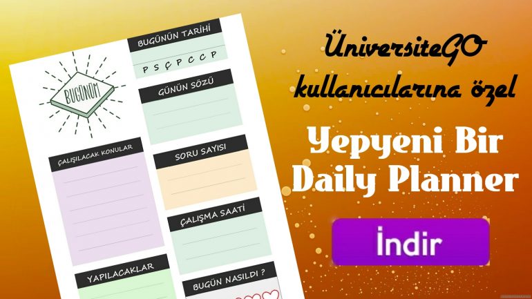 ÜniversiteGO Plan Cetveli PDF İndir