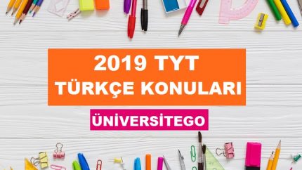 2019 TYT Türkçe Konuları-Soru Dağılımı (ÖSYM-YÖK)