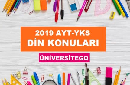 2019 YKS AYT Din Konuları ve Soru Dağılımı (ÖSYM-YÖK)