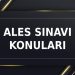 2025 ALES Konuları