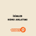 İsimler Konu Anlatımı