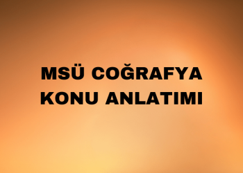 MSÜ Coğrafya Konuları ve Soru Dağılımı