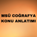 MSÜ Coğrafya Konuları ve Soru Dağılımı