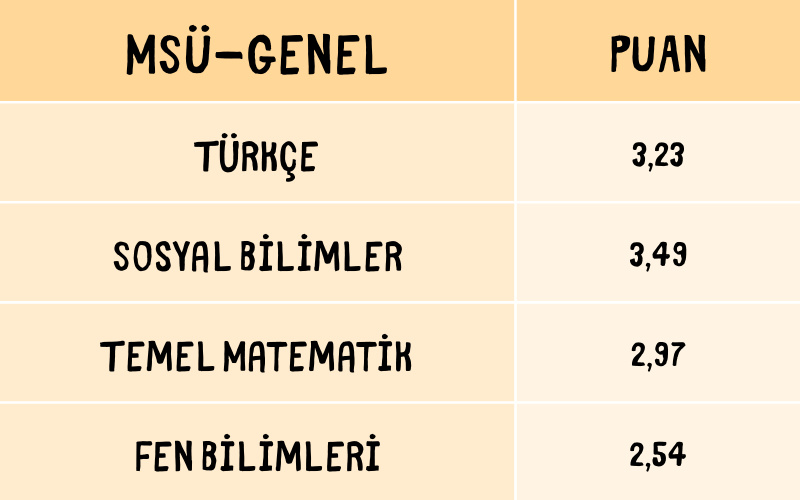 MSÜ'de 1 Net Kaç Puan Getirir?