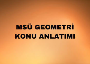 MSÜ Geometri Konuları ve Soru Dağılımı