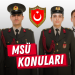 MSÜ konuları ve soru dağılımı