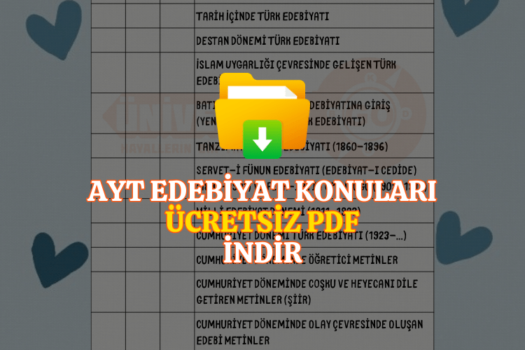 AYT Edebiyat Konu Takip Çizelgesi
