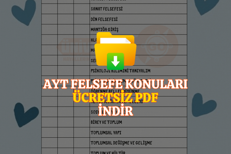 AYT Felsefe Konu Takip Çizelgesi