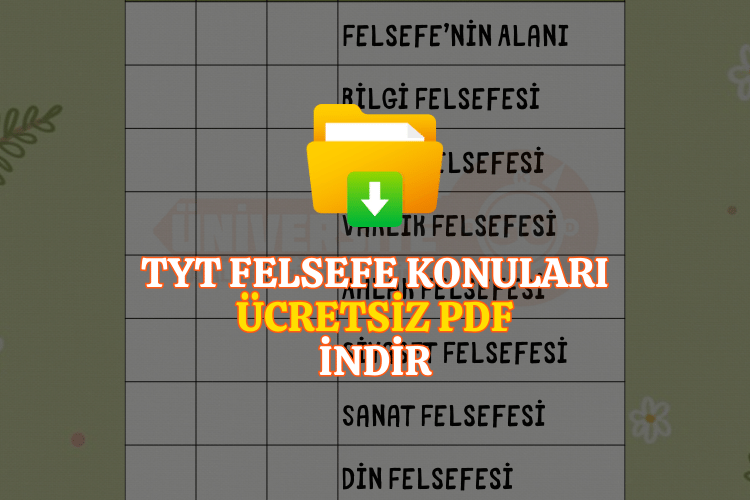 TYT Felsefe Konu Takip Çizelgesi