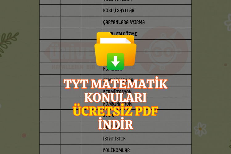 TYT Matematik Konu Takip Çizelgesi