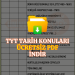 TYT Tarih Konu Takip Çizelgesi