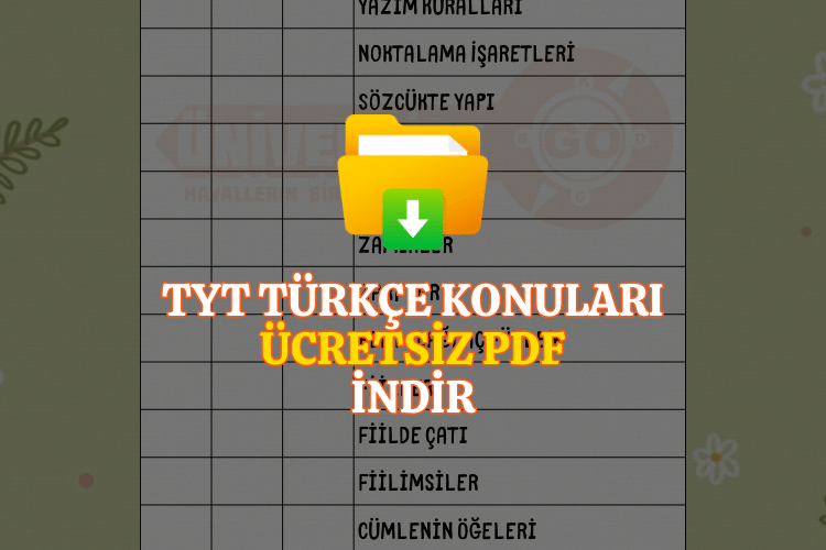 TYT Türkçe Konu Takip Çizelgesi