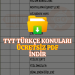 TYT Türkçe Konu Takip Çizelgesi