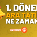 1. Dönem Ara Tatili Ne Zaman