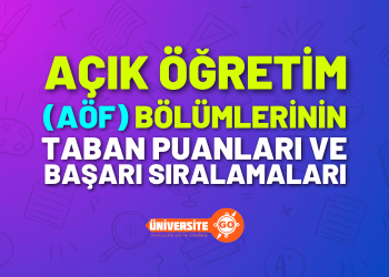Açıköğretim (AÖF) Bölümleri 2026 Taban Puanları (Son 4 Yıl)