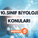 10. Sınıf Biyoloji Konuları