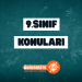 9. Sınıf Konuları ve Müfredatı