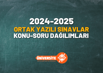 Ortak Yazılı Sınavlar Konu Soru Dağılımları